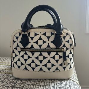 Spartina 449 Black and Cream Geometric Satchel